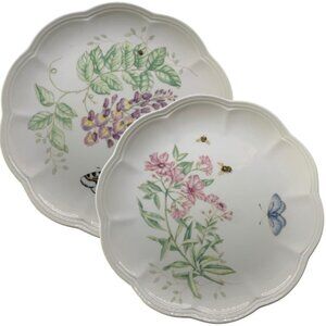 Lenox Butterfly Meadow 9" Dessert Plates EUC - set of 2